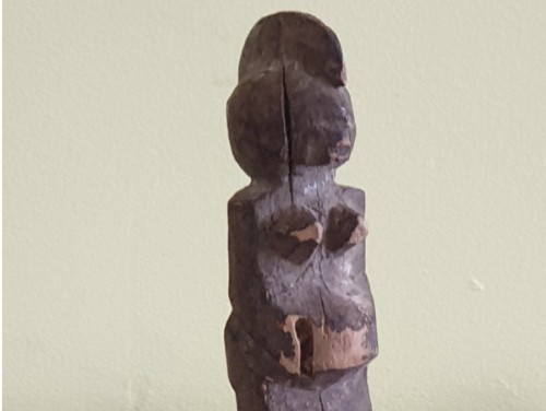 Figurine statuette miniature bois ancien sculpté