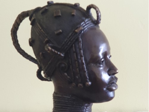 Statuette en Bronze tête de femme